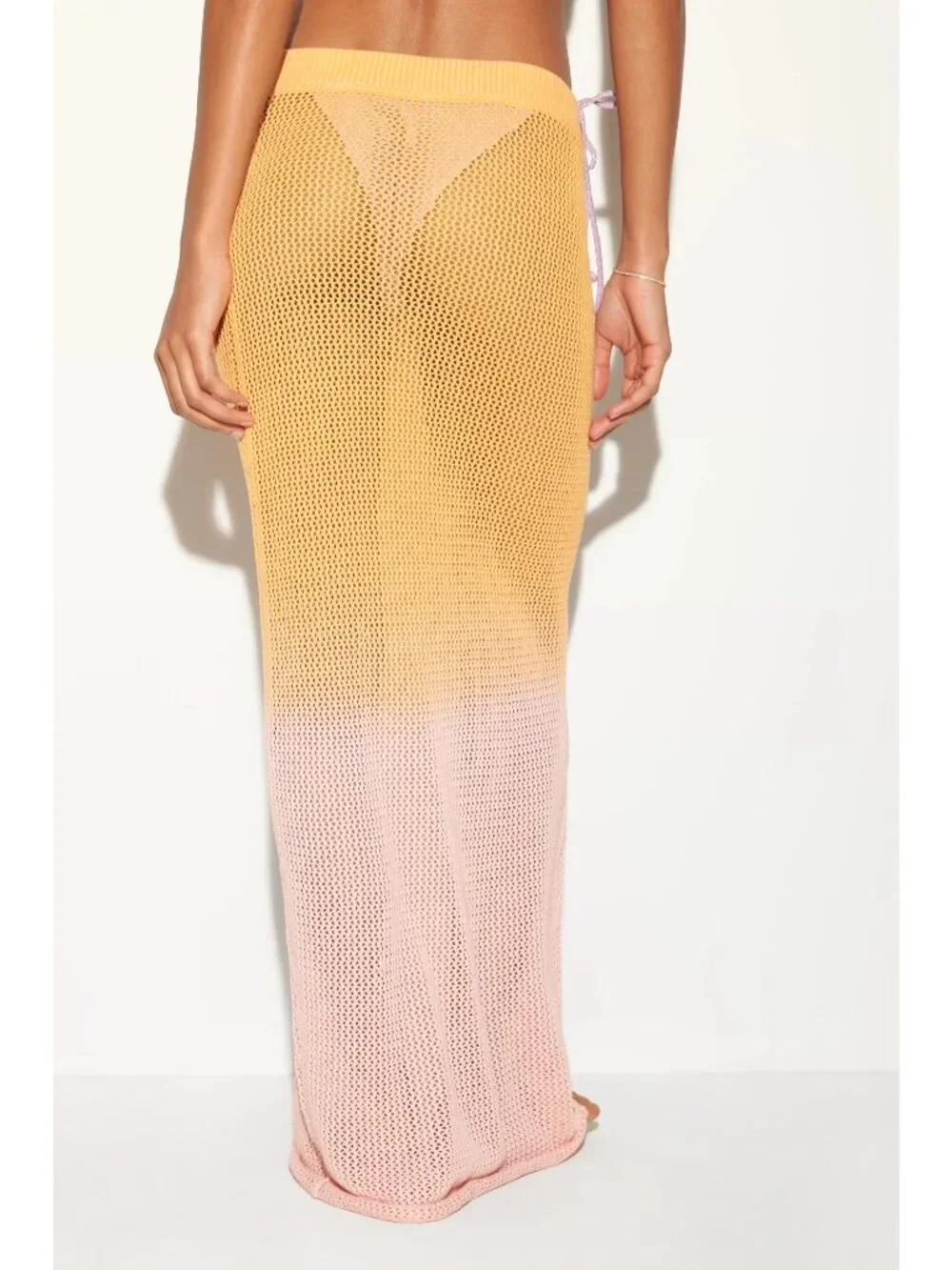 Spiritual Gangster Carmen Crochet Maxi Skirt Sorbet Ombre XS NWT Swim Cover Up